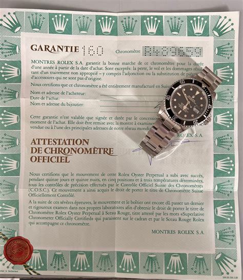 foto garanzia rolex